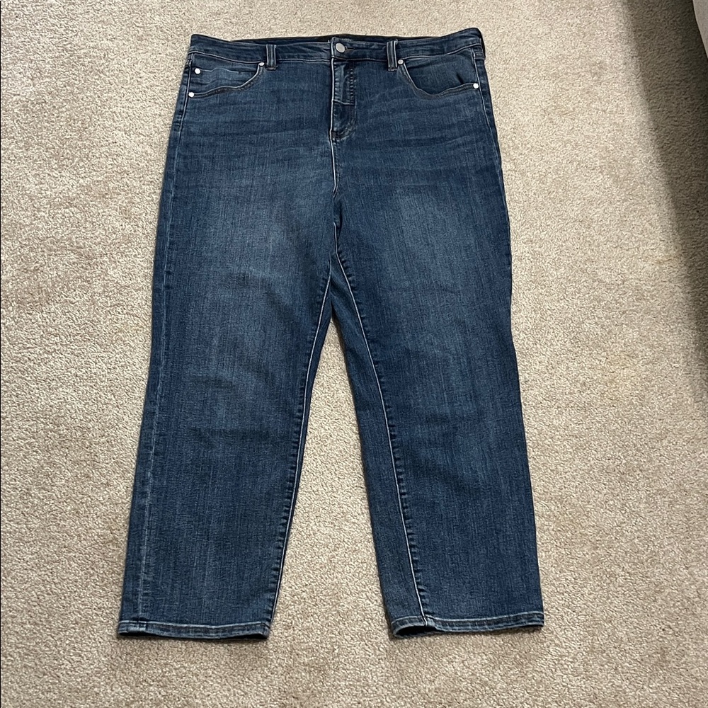 Liverpool Straight Leg High Waist Jeans in Dark Indigo